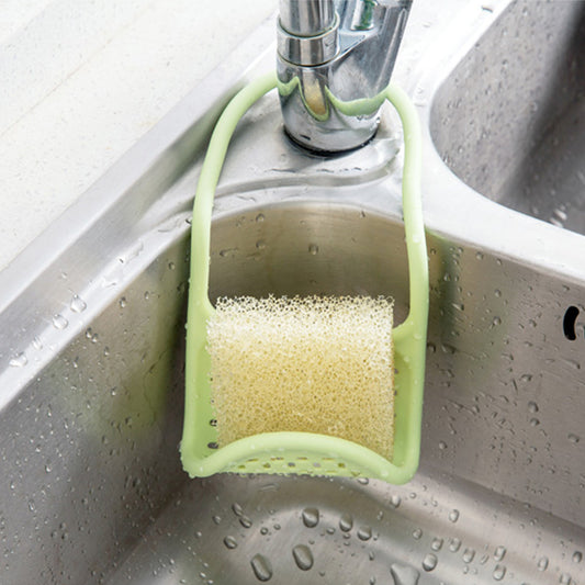 3X Green Sponge Holder Bendable Sink Drain Hanger Rack Expandable Storage