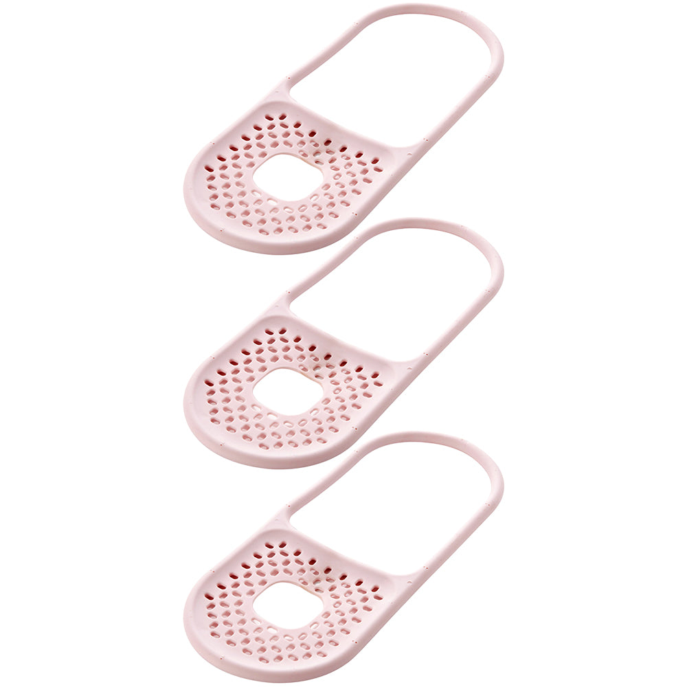 3X Pink Sponge Holder Bendable Sink Drain Hanger Rack Expandable Storage