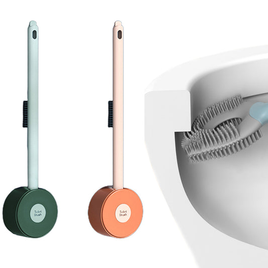 2X Green Toilet Brush and Holder Wall Mounted Home Bathroom Cleaning Brush