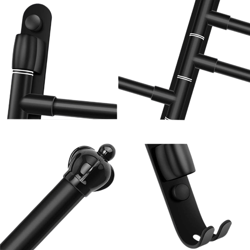 Swivel Towel Bar 3 Rods Wall Mounted Towel Rack Holder Bathroom Hanger Shelf