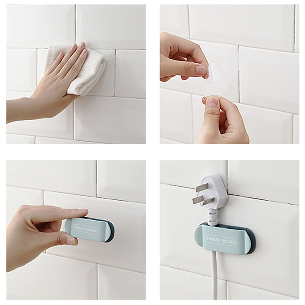 8PCS Self Adhesive Plug Holder Cord Organizer Kitchen Appliances Wire Clip Storage