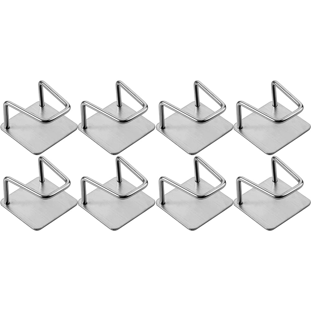 8PCS Self Adhesive Stainless Steel Sink Sponge Holder Soap Hook Sink Rack