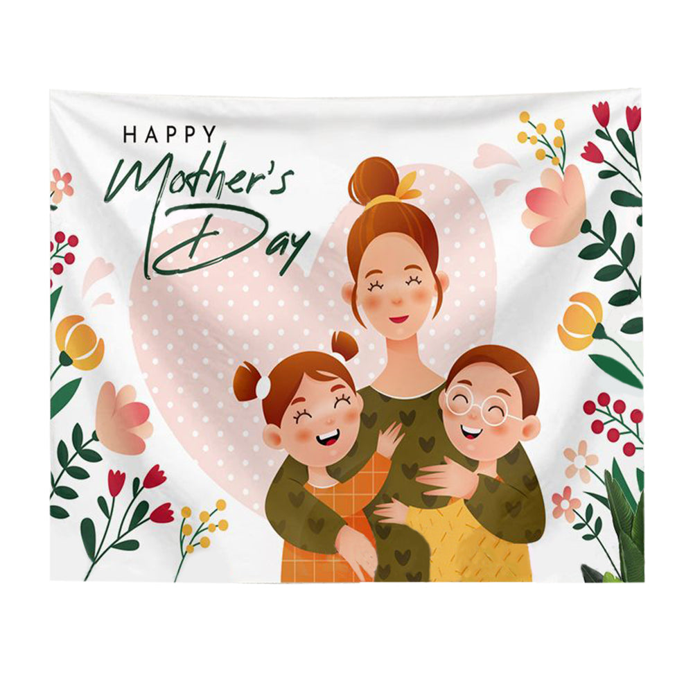 2X M Mothers Day Tapestry Wall Hanging Cloth Home Decor Photography Background
