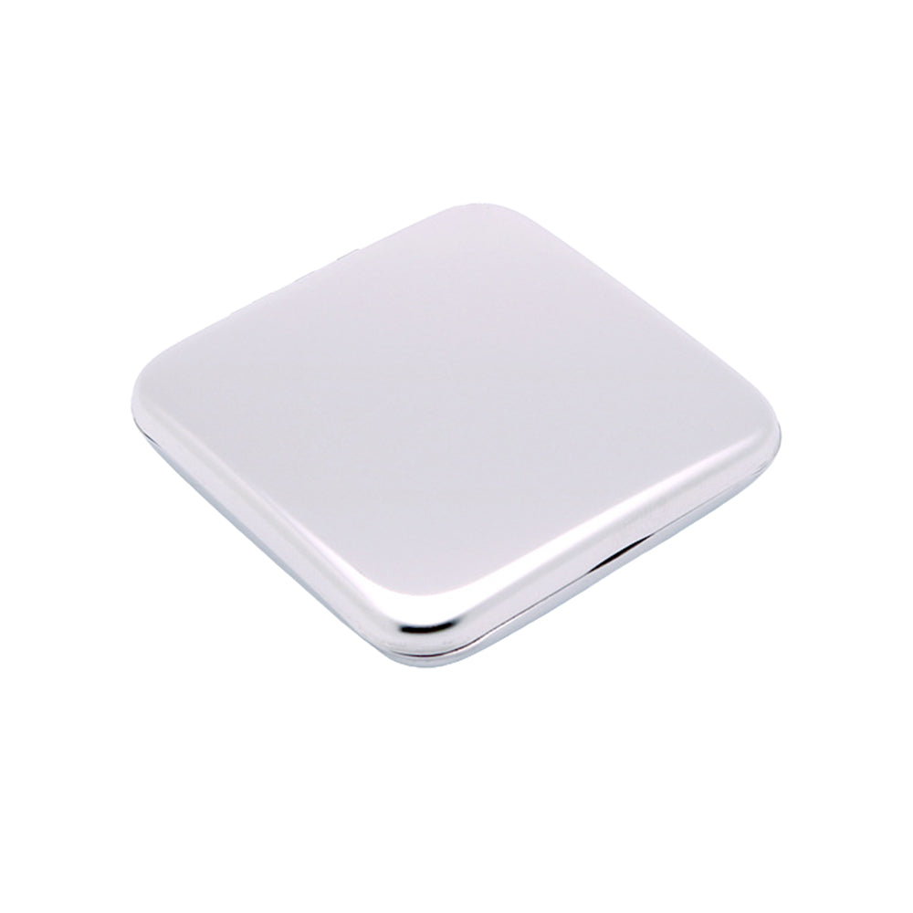 2X Square Compact Double Sided Mirror Mini Stainless Steel Makeup Mirror