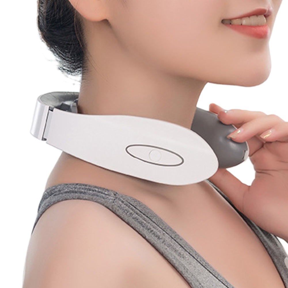1X Cordless Neck Massager Battery Operated 6 Modes 9 Levels Neck Massage Tool