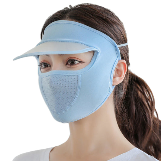 2Pcs Women Full Face Balaclava Full Face Mask Face Cover with Ear Loops Hat Brim