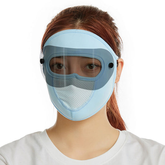 2Pcs Women Full Face Balaclava Ear Loops Full Face Mask Face Cover with Goggles