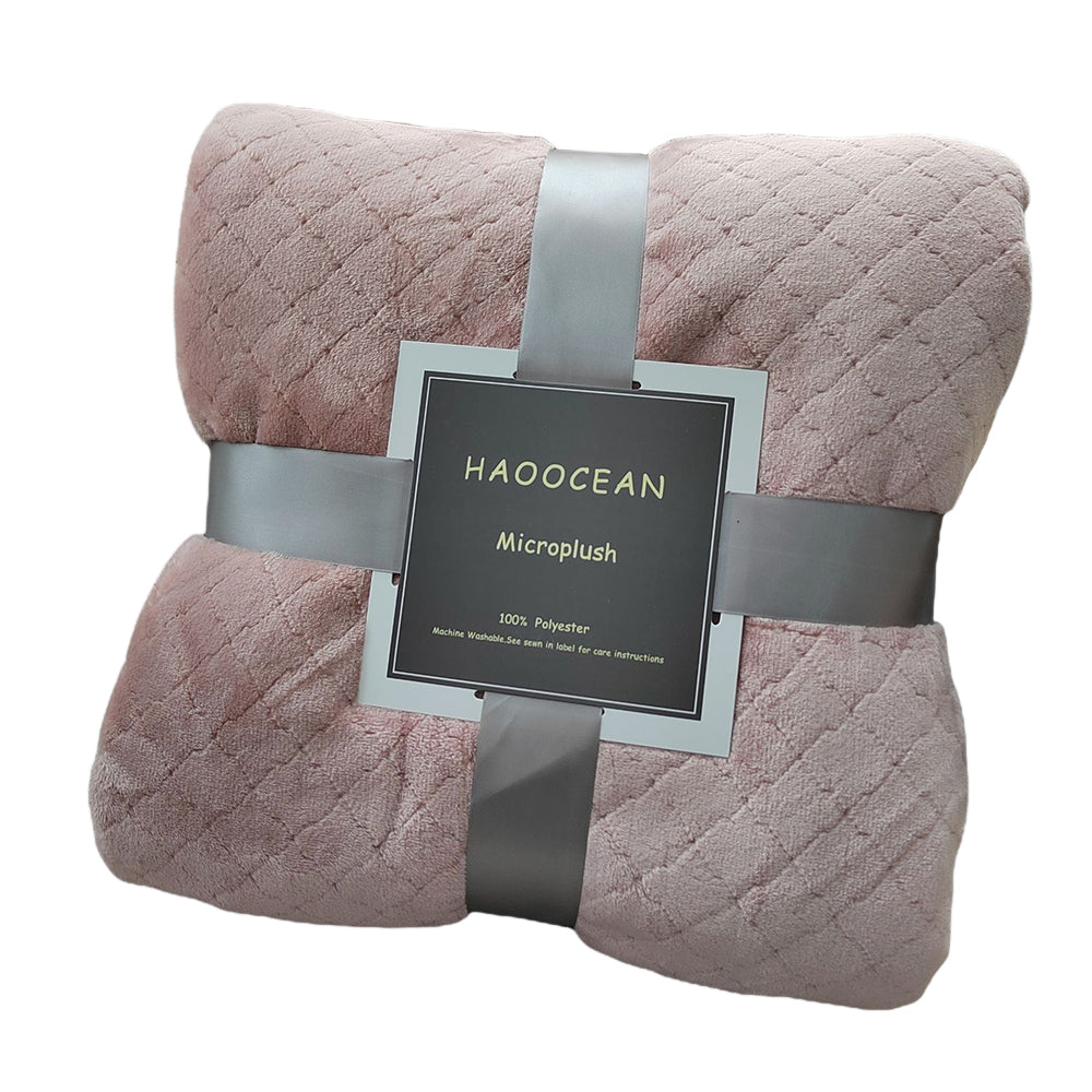130x150cm Throw Blanket Bed Throws Blanket Plush Blanket Sofa Blanket Pink