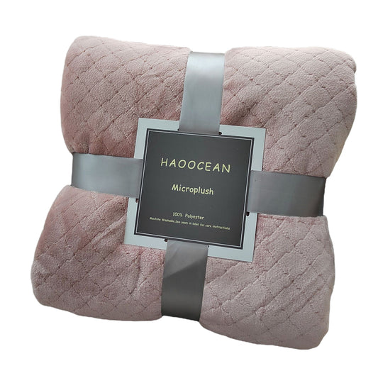 130x150cm Throw Blanket Bed Throws Blanket Plush Blanket Sofa Blanket Pink