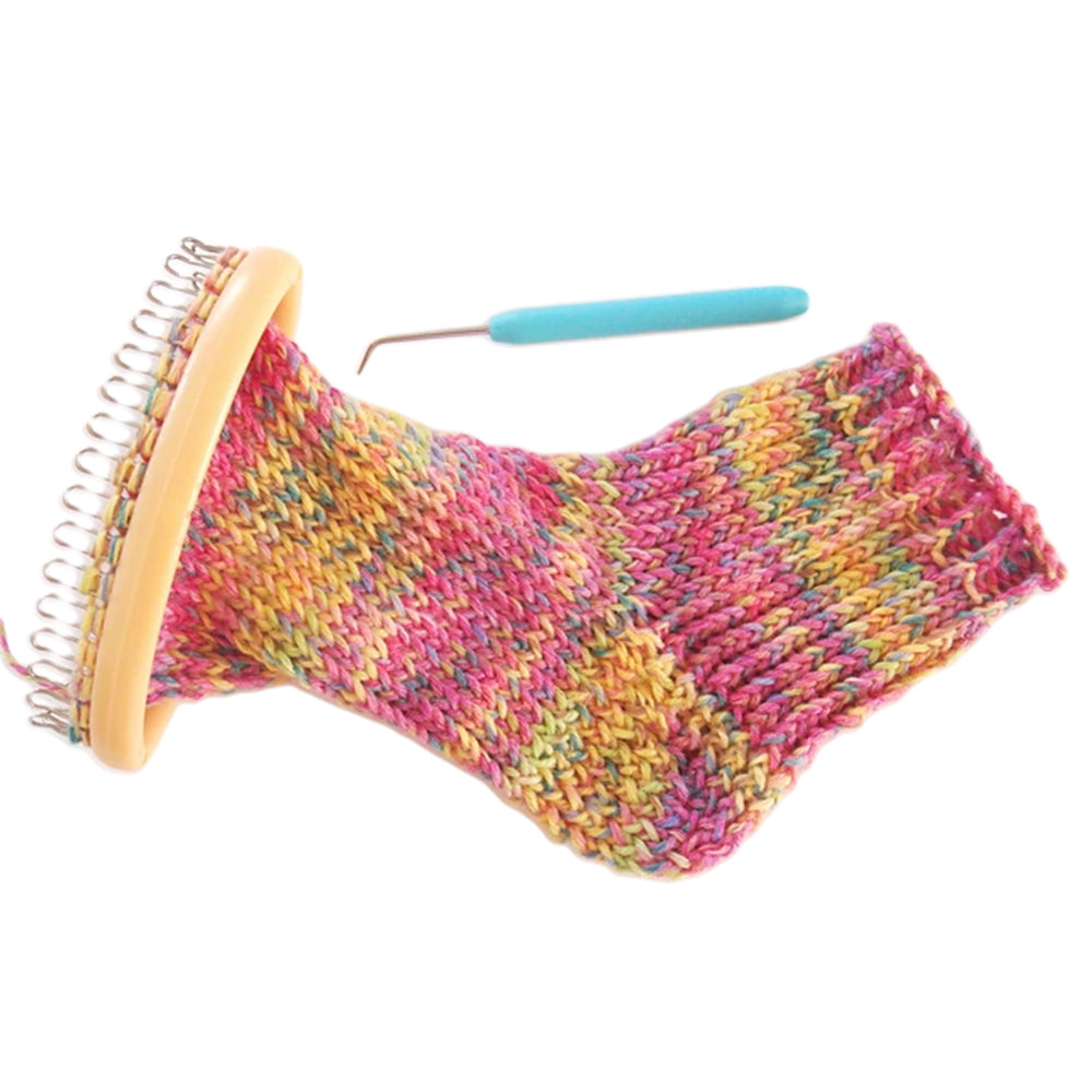 2PCS 32 Pegs DIY Sock Knitting Loom Weave Tool Set Sock Knitting Board Knit Hook