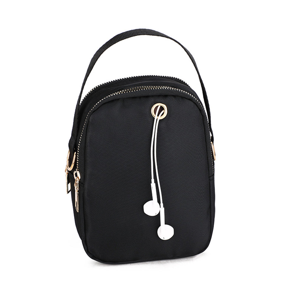 Women Nylon Crossbody Bag Shoulder Bag Black