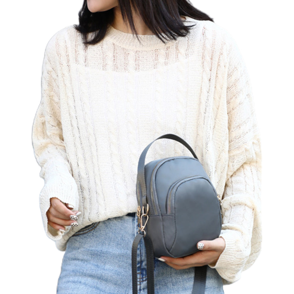 Women Nylon Crossbody Bag Shoulder Bag Grey
