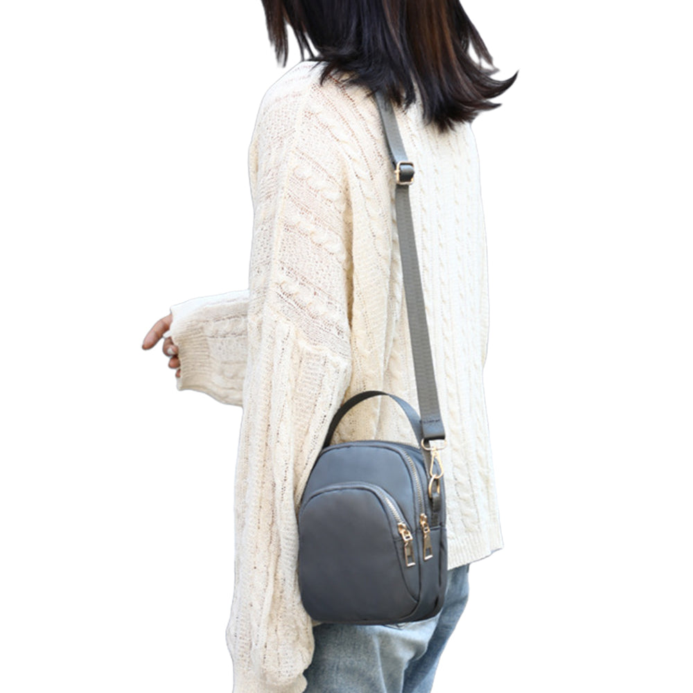 Women Nylon Crossbody Bag Shoulder Bag Grey