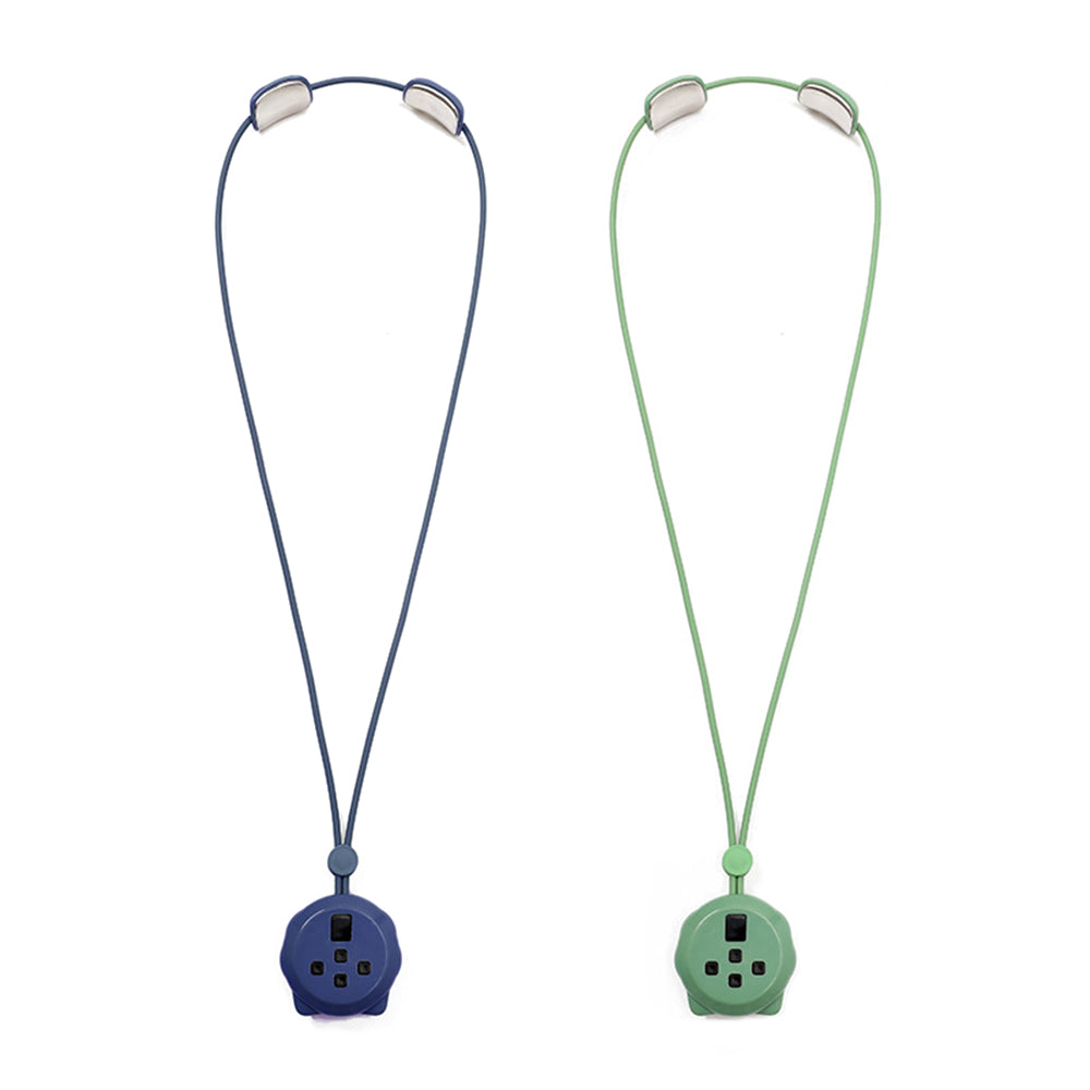 2X Neck Massager Electric Heating Neck Massage Tool 5 Modes 9 Levels Blue Green