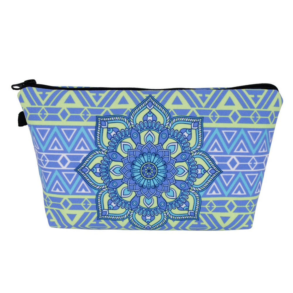 3X Mandala Printed Cosmetic Bag Makeup Bag