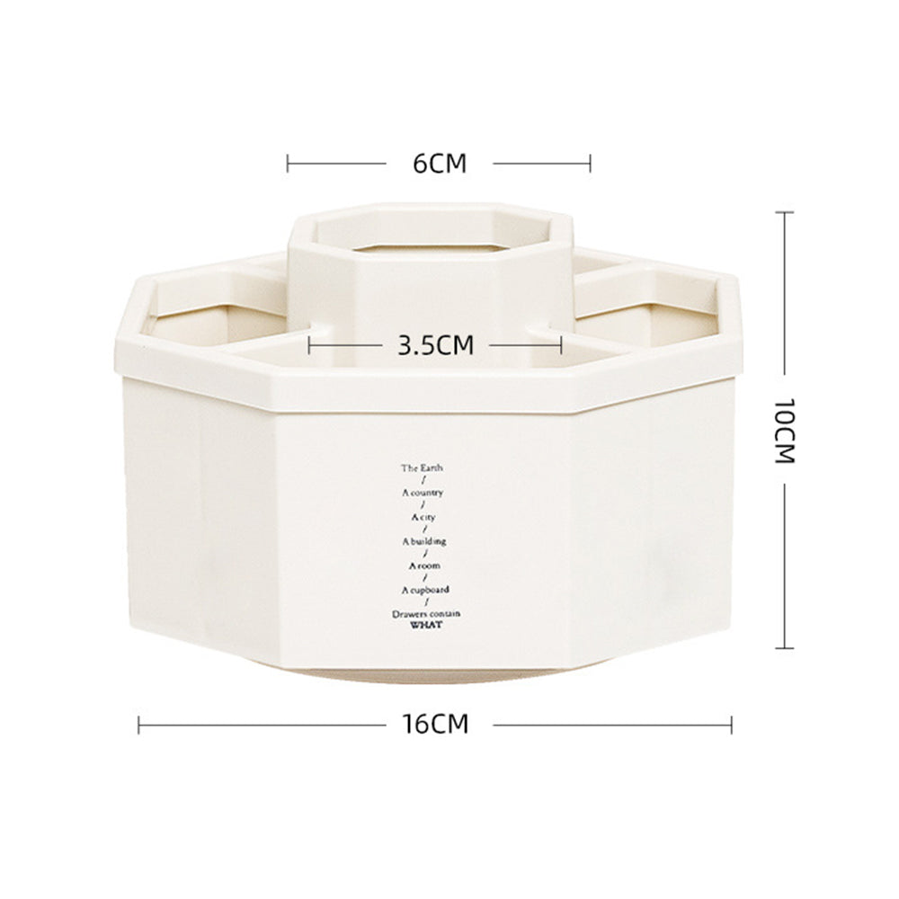 2Pcs 360 Degree Spinning Turntable Lazy Susan Desk Organizer Storage Rack White