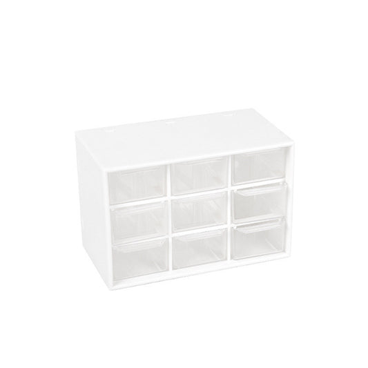 1X Desk Organizer Cosmetic Makeup Storage Box with 9 Drawers