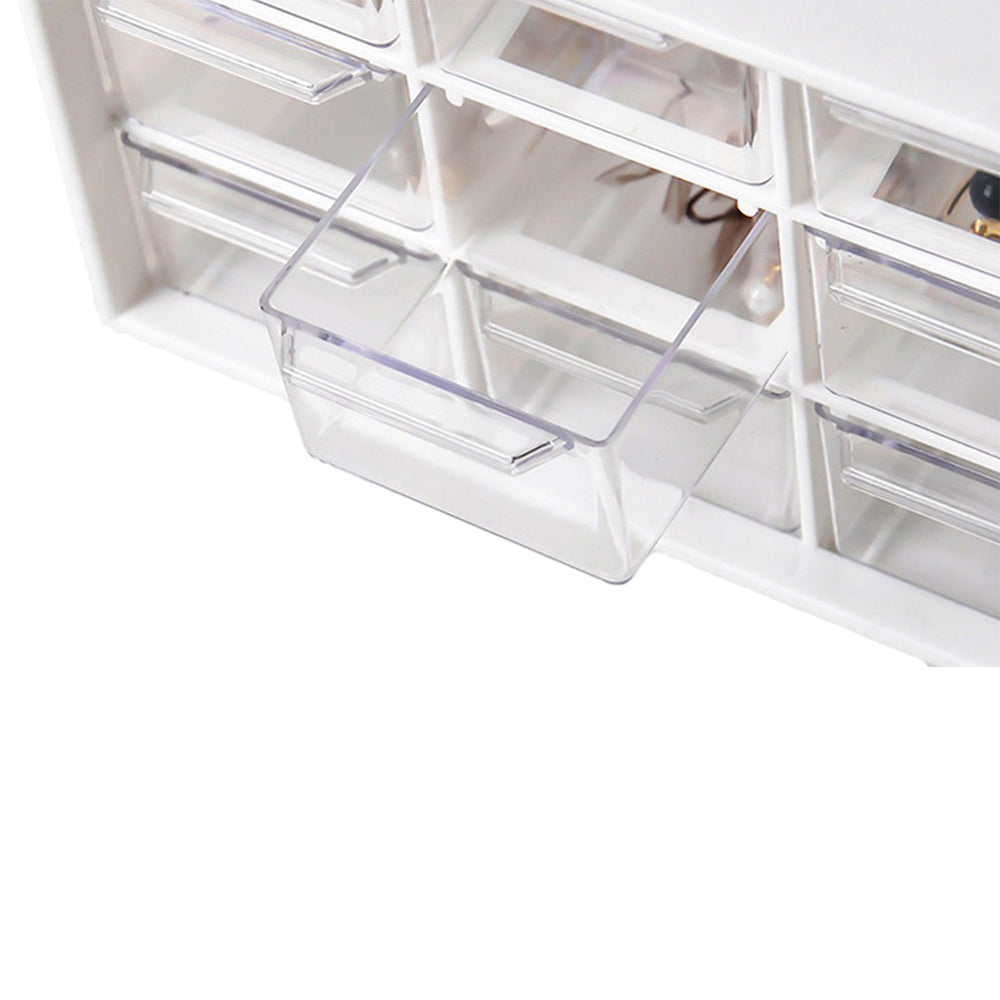 1X Desk Organizer Cosmetic Makeup Storage Box with 9 Drawers