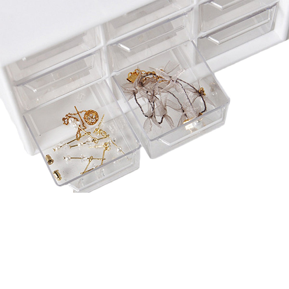 1X Desk Organizer Cosmetic Makeup Storage Box with 9 Drawers