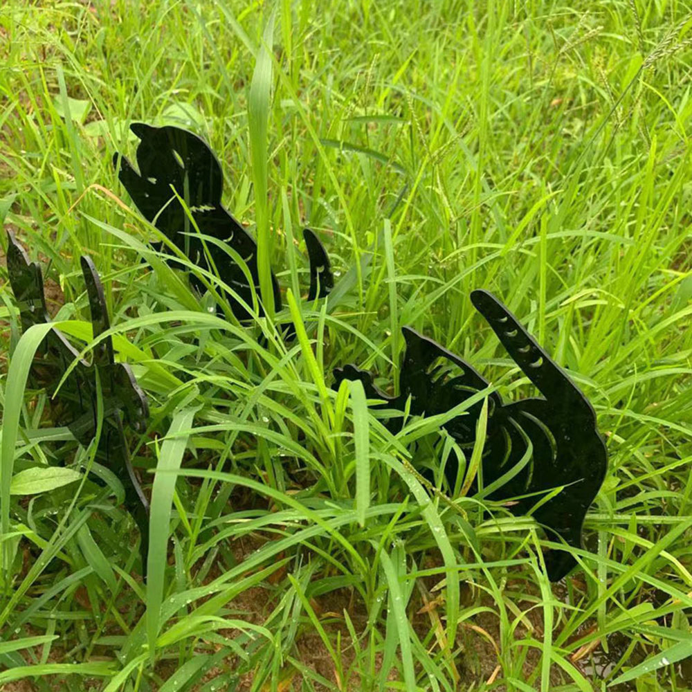 3X Cat Garden Art Acrylic Garden Sculpture Statue Home Decor Lawn Ornament