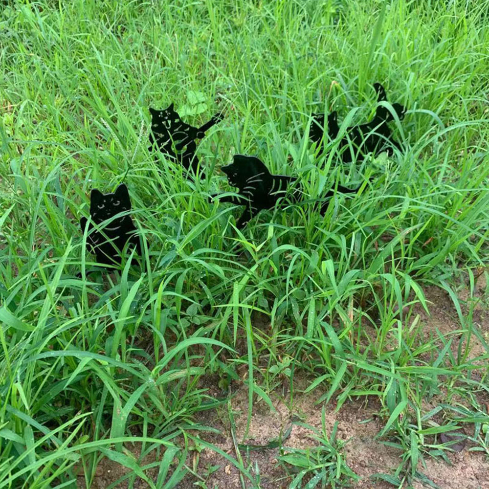 3X Cat Garden Art Acrylic Garden Sculpture Statue Home Decor Lawn Ornament