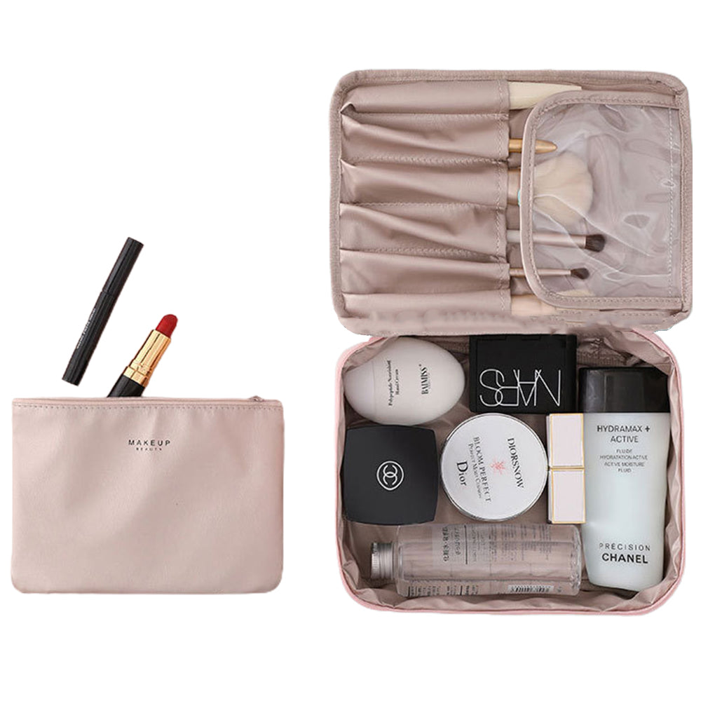 Makeup Bag Cosmetic Case Cosmetic Organizer Makeup Brushes Organizer Pink