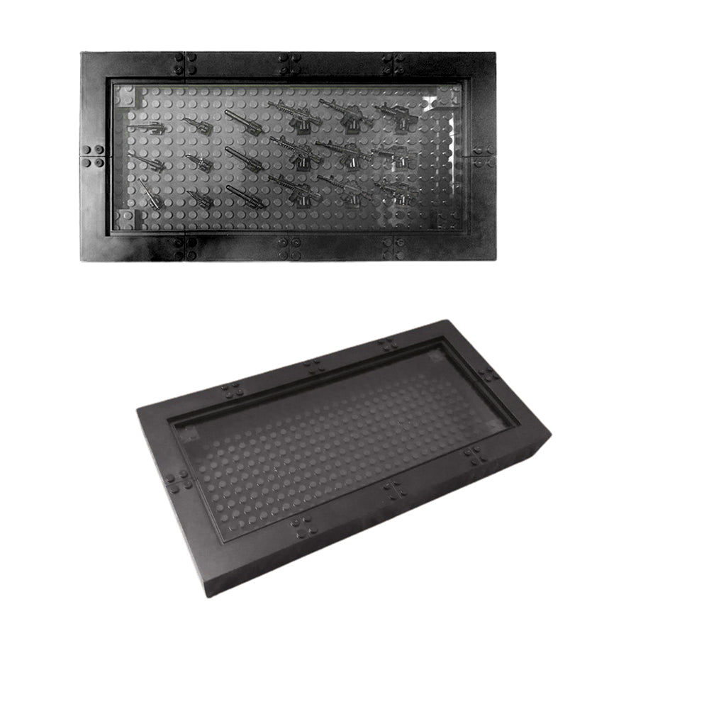 2X Large DIY Building Block Figures Display Blocks Frame Compatible with LEGO