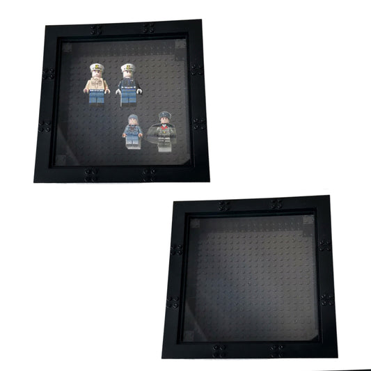 2X Medium DIY Building Block Figures Display Blocks Frame Compatible with LEGO