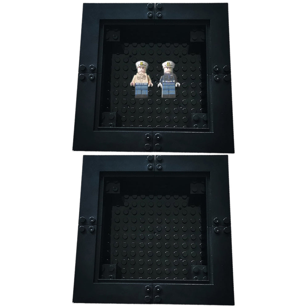 2X Small DIY Building Block Figures Display Blocks Frame Compatible with LEGO