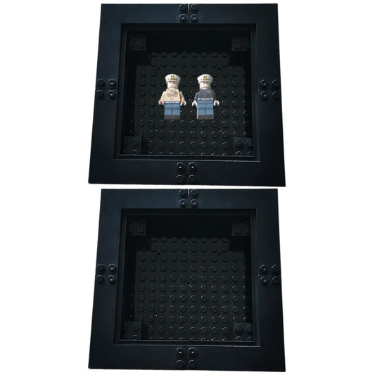 2X Small DIY Building Block Figures Display Blocks Frame Compatible with LEGO