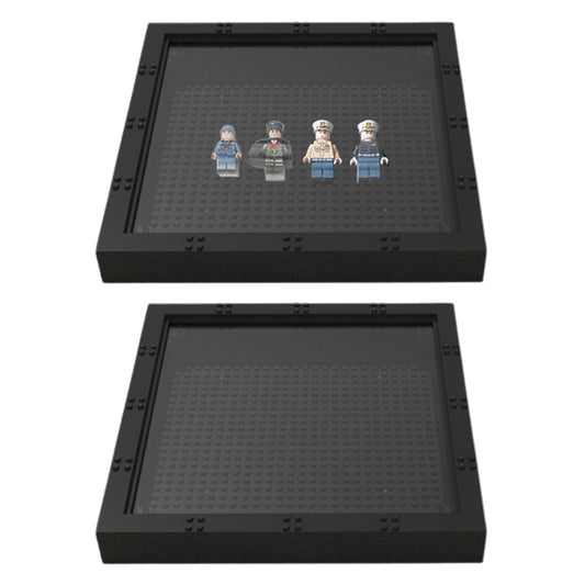 2X DIY Building Block Figures Display Blocks Frame Compatible with LEGO XL Size