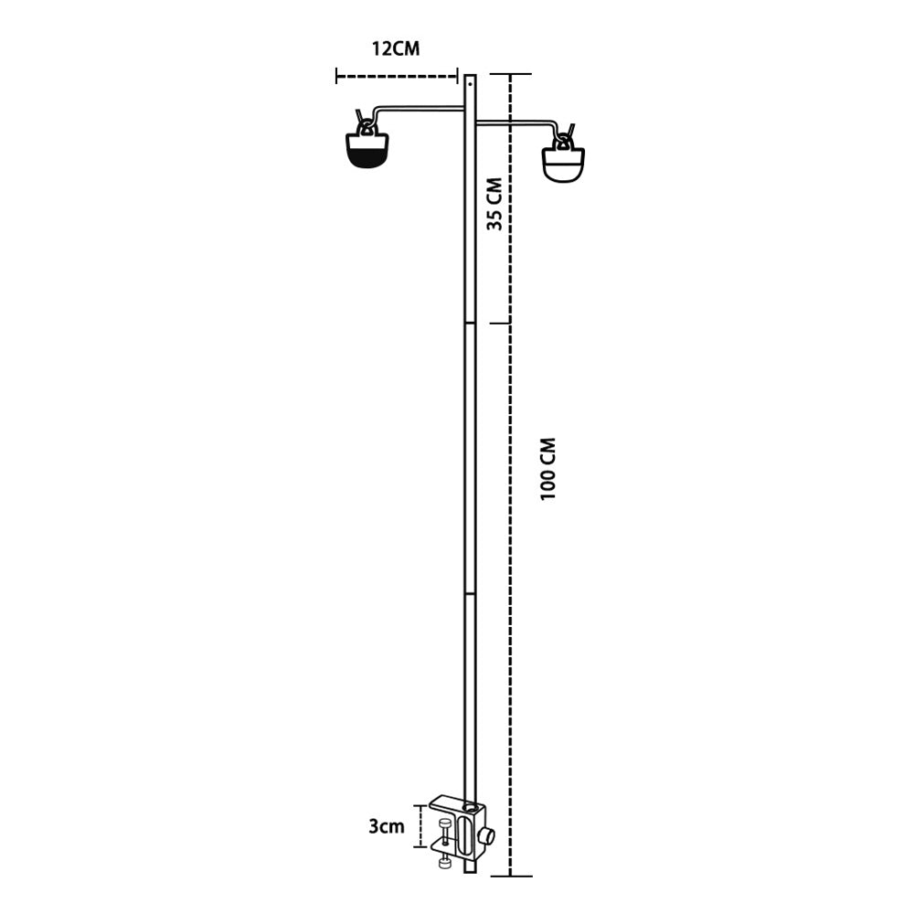 Camping Lamp Pole Portable Folding Lamp Stand Hanging Light Holder