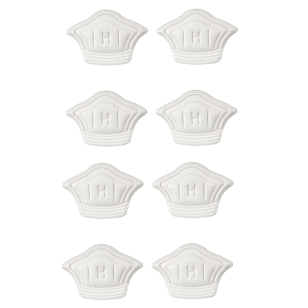 Four Pairs Heel Pads Heel Liners Inserts Grips Heel Protectors Cushions Beige