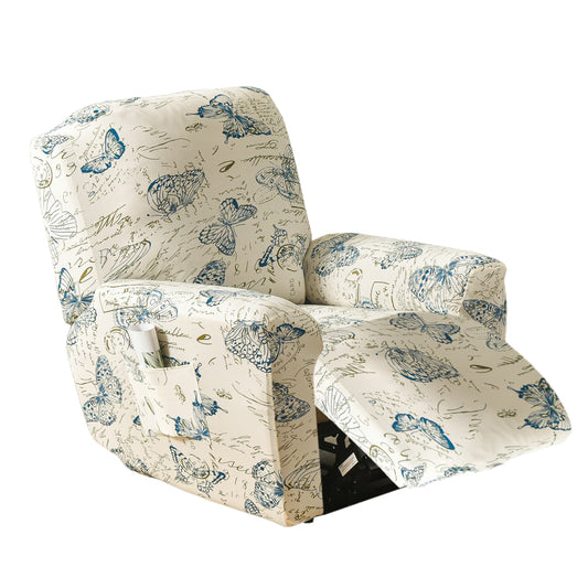 Stretch Recliner Cover Lift Reclining Cover Recliner Slipcover Butterfly Pattern