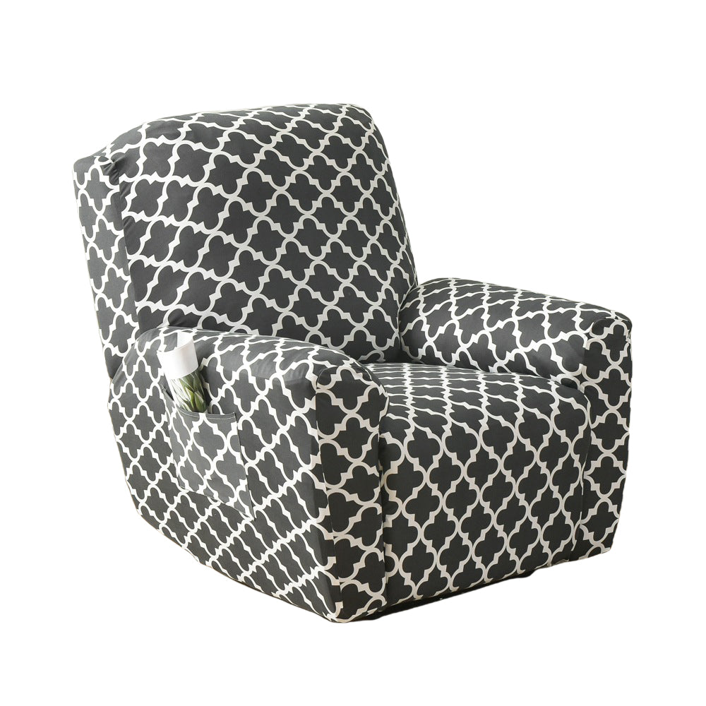 Stretch Recliner Cover Lift Reclining Cover Recliner Slipcover Grey Plaid