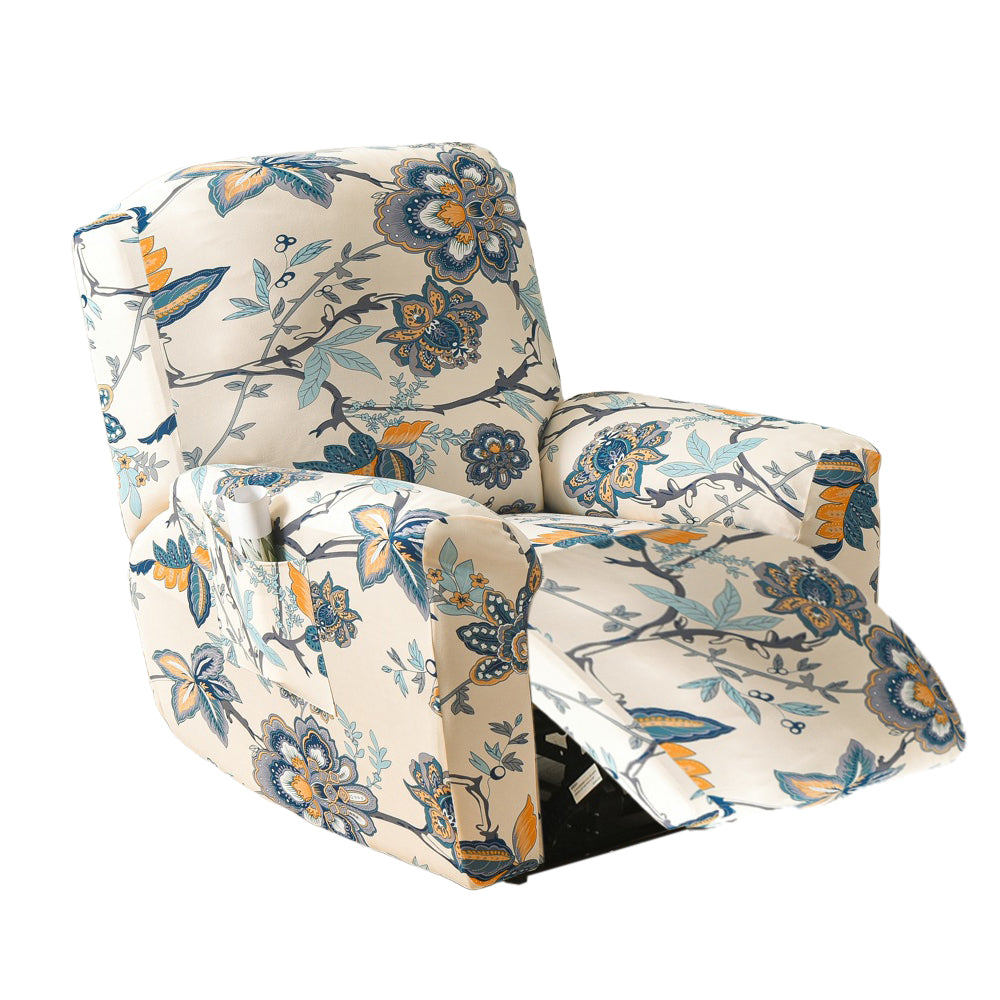 Stretch Recliner Cover Lift Reclining Cover Recliner Slipcover Big Flower