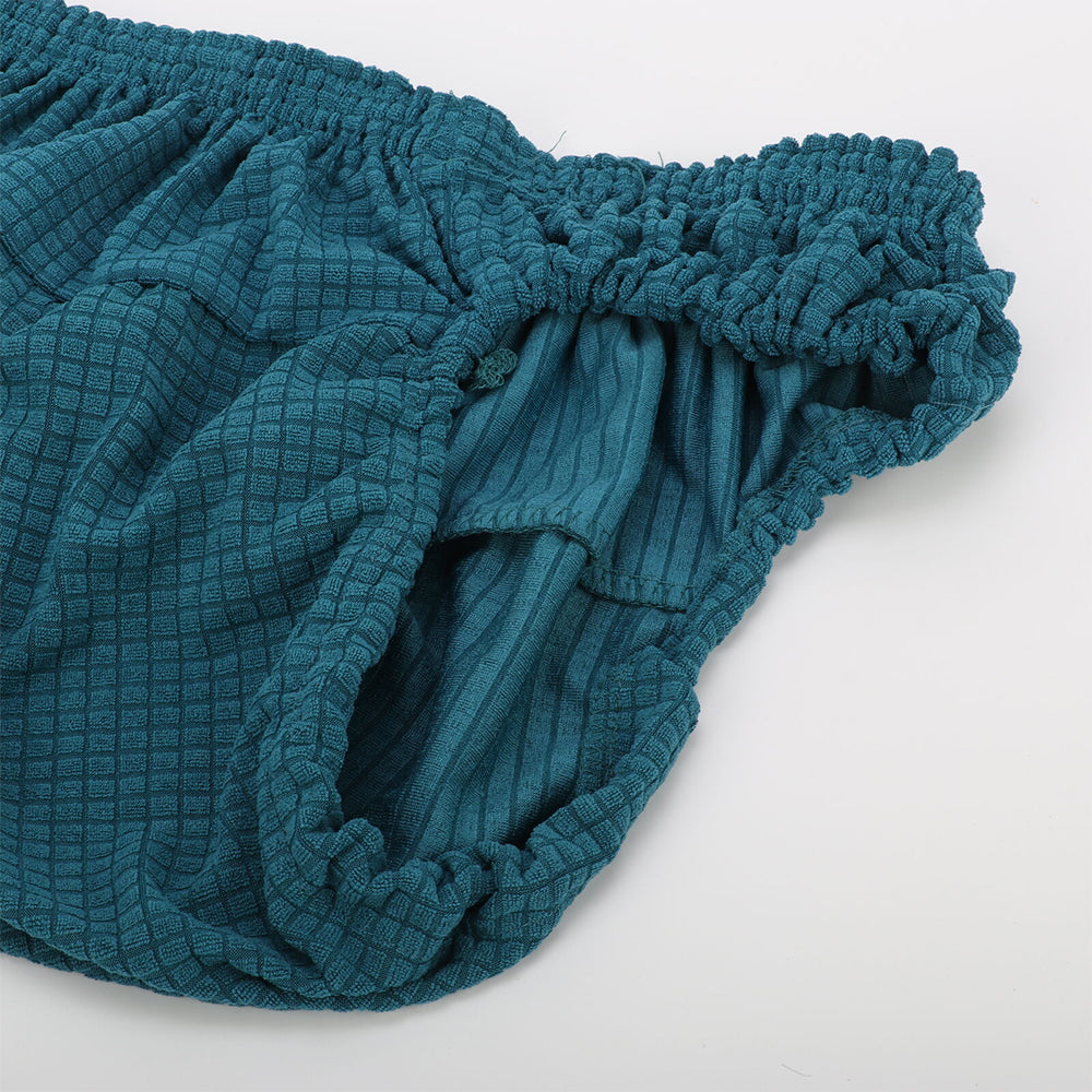 4Pcs Stretch Seat Cover Dining Chair Covers Seat Slipcover Peacock Blue