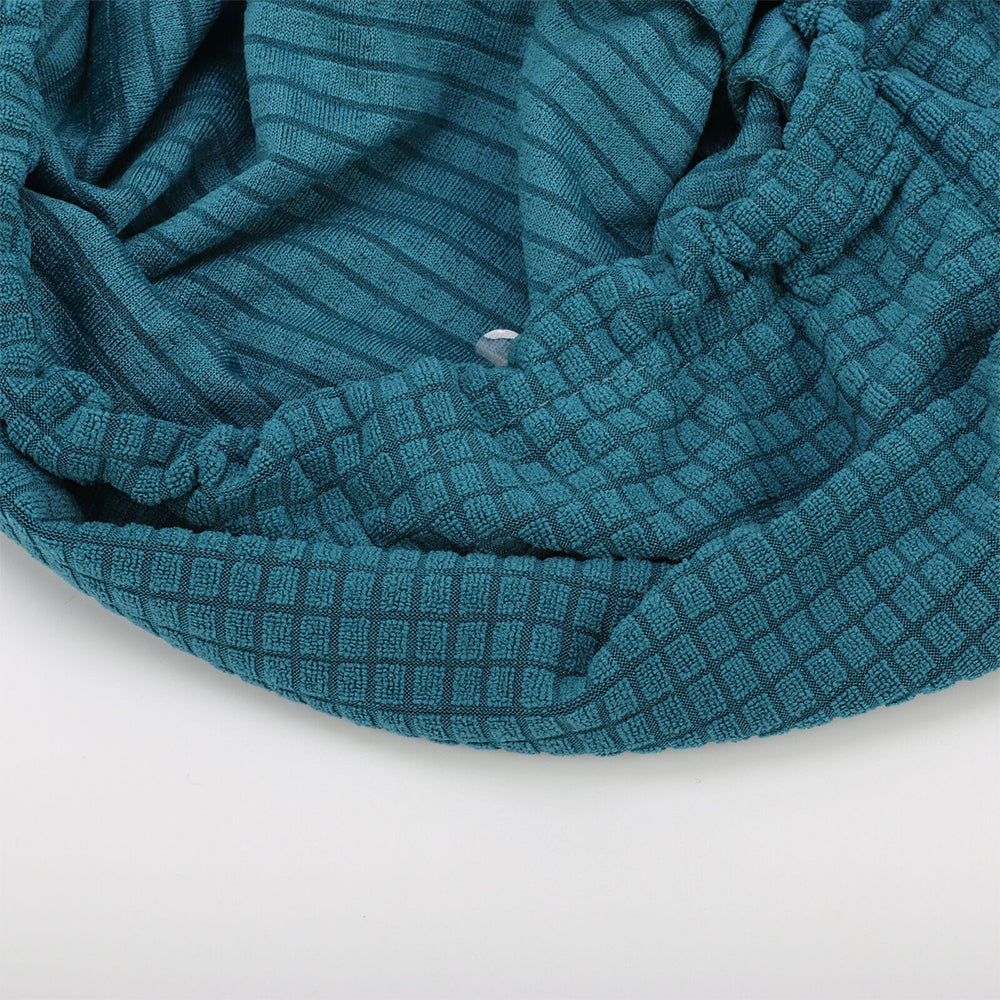 4Pcs Stretch Seat Cover Dining Chair Covers Seat Slipcover Peacock Blue