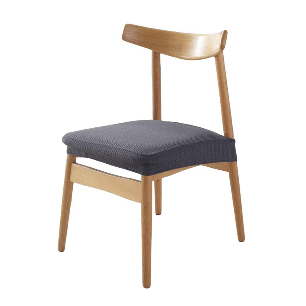 4Pcs Stretch Seat Cover Dining Chair Covers Seat Slipcover Dark Grey