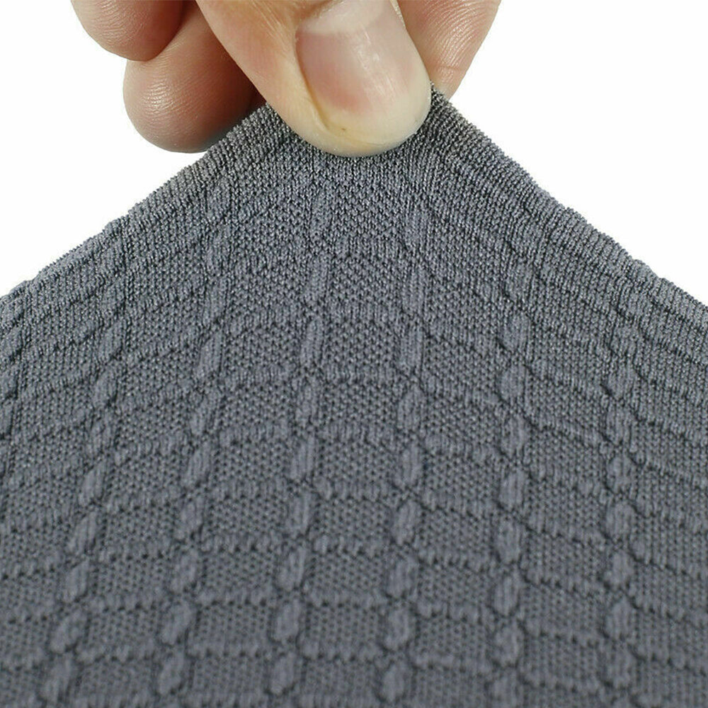 4Pcs Stretch Seat Cover Dining Chair Covers Seat Slipcover Dark Grey