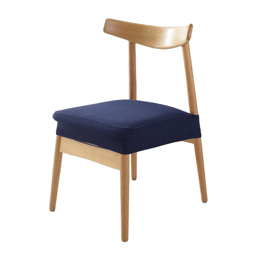 4Pcs Stretch Seat Cover Dining Chair Covers Seat Slipcover Navy Blue