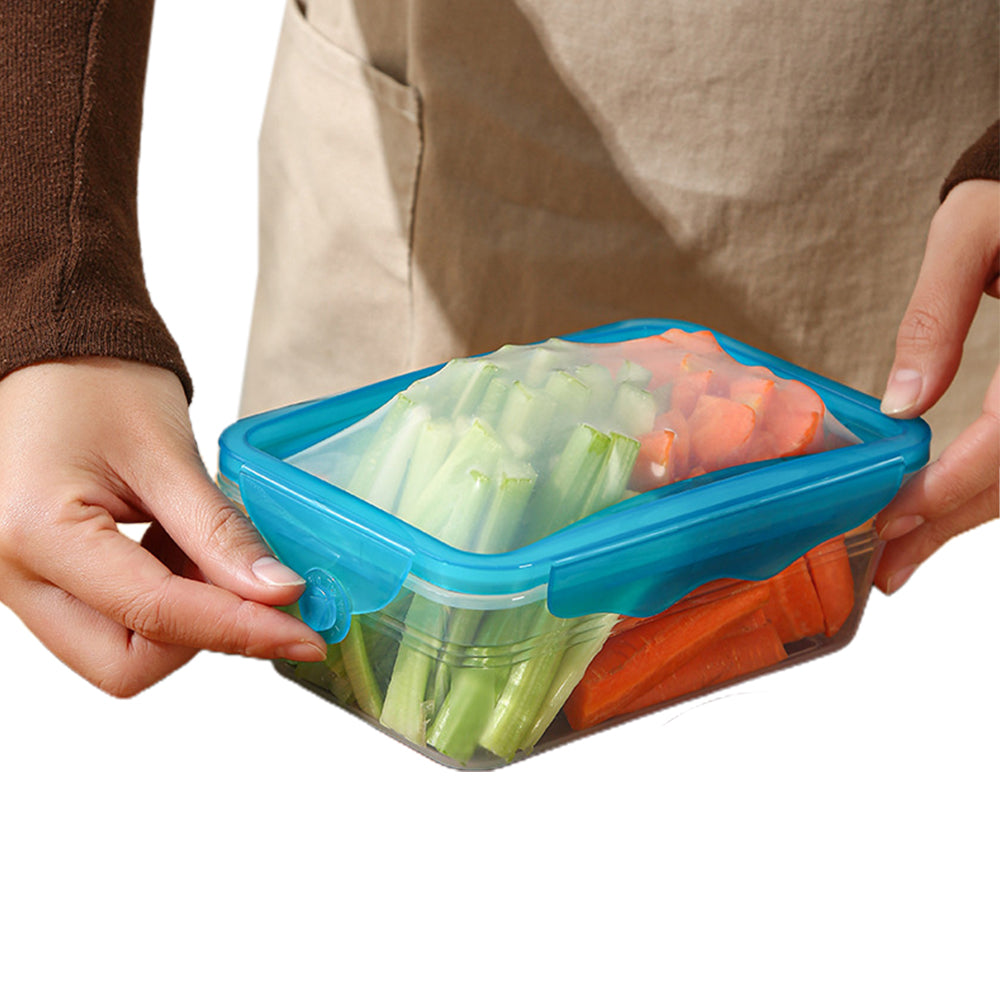 Set of 6 Pcs FDA Certified Food Storage Container Storage Box with Silicone Lid