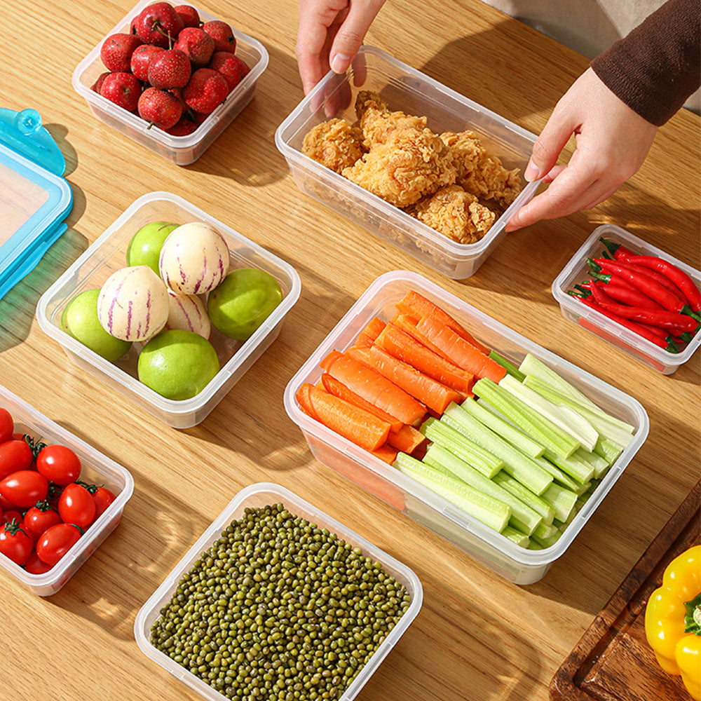 Set of 6 Pcs FDA Certified Food Storage Container Storage Box with Silicone Lid