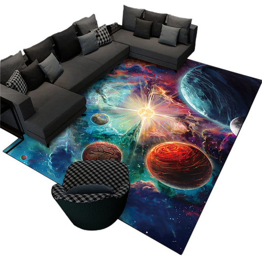 120x160cm Planet Printed Rug Floor Carpet Floor Mat Kid Bedroom Home Decor Style 2