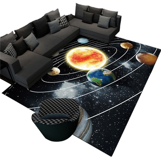 80x120cm Planet Printed Rug Floor Carpet Floor Mat Kid Bedroom Home Decor Style 3