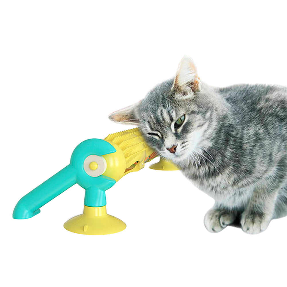 1X Interactive Tunnel Track Ball Kitten Toy Suction Cup Pet Toy