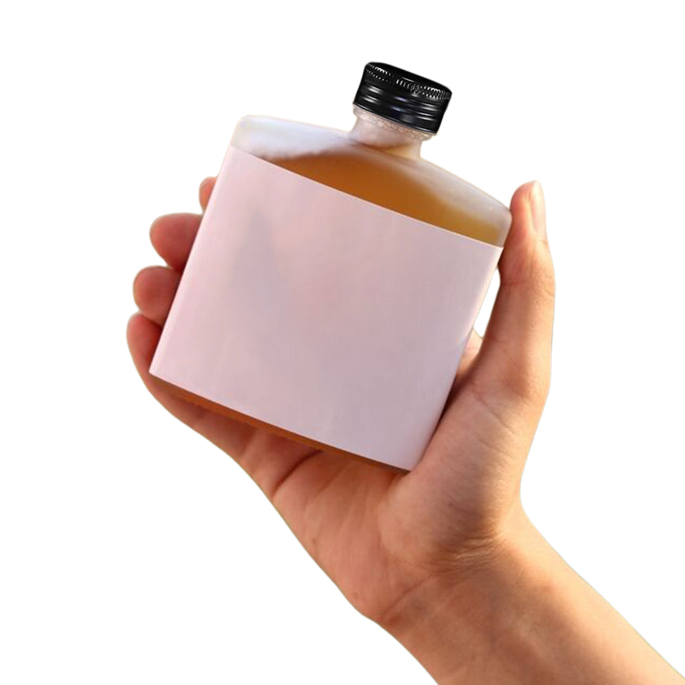 10Pcs 250ML Wine Glass Flat Square Whiskey Liquor Bottle Wine Bottle Juice Bottle Beverage Container