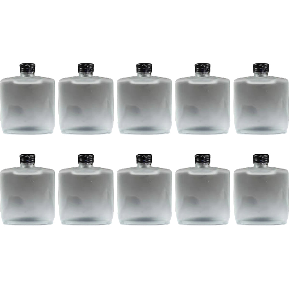 10Pcs 250ML Wine Glass Flat Square Whiskey Liquor Bottle Wine Bottle Juice Bottle Beverage Container