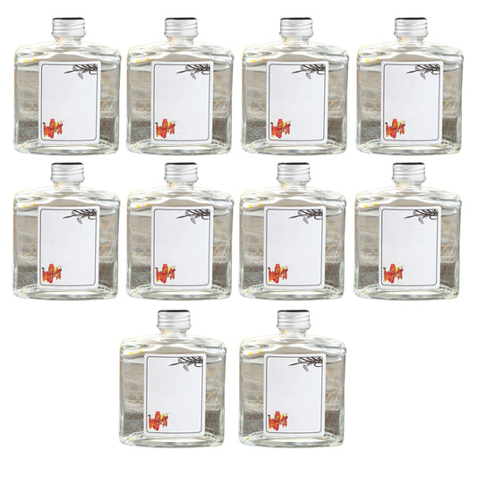 10Pcs 250ML Wine Glass Flat Square Whiskey Liquor Bottle Wine Bottle Juice Bottle Beverage Container