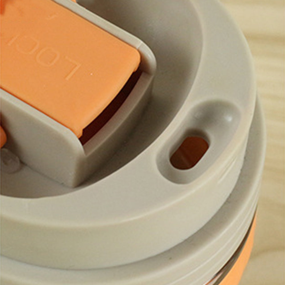 2Pcs 350ml Glass Straw Cups with Silicone Protective Sleeve Orange Blue